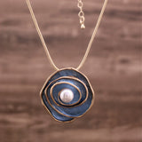 Blue Elegance Pearl Necklace