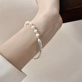 Rigid Pearl Bangle