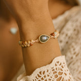 Braided Jasper & Labradorite Cord Bracelet