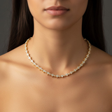 Classic Cluster Tennis Necklace