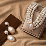 Classic Pearl Strand Jewelry Set