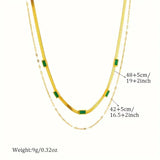 Double Gold Vintage Emerald Necklace