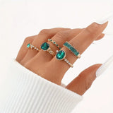 Imperial Emerald Ring Set