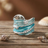 Crystal Wave Ring