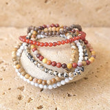 Delicate Stone Stack Bracelet Set