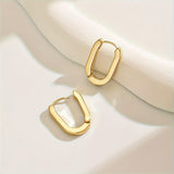 Elegant geometric-shaped hoop earrings