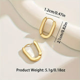 Elegant geometric-shaped hoop earrings