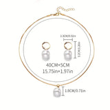 Elegant Graceful Pearl Necklace Set