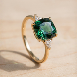 Elegant Square Emerald Ring
