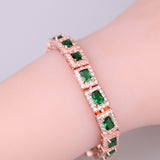 Emerald Green Statement Gold Bracelet