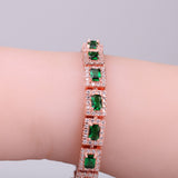 Emerald Green Statement Gold Bracelet