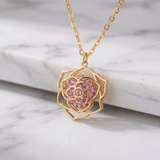 FLORAL ROSE CHARM NECKLACE