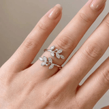 GOLD LEAF WRAP RING - (ADJUSTABLE)