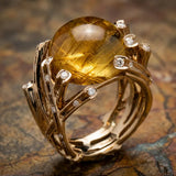 Golden Tree Branch Ring