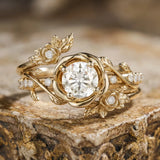 Golden Wrapped Flower Ring
