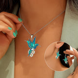 Beautiful Hummingbird Necklace with Bonus Earrings – Limited Time Offer