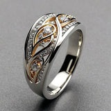 Hoop Ring Made of Gold and Silver
