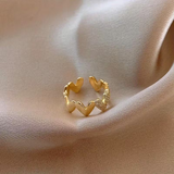 Adjustable Twin Heart Ring