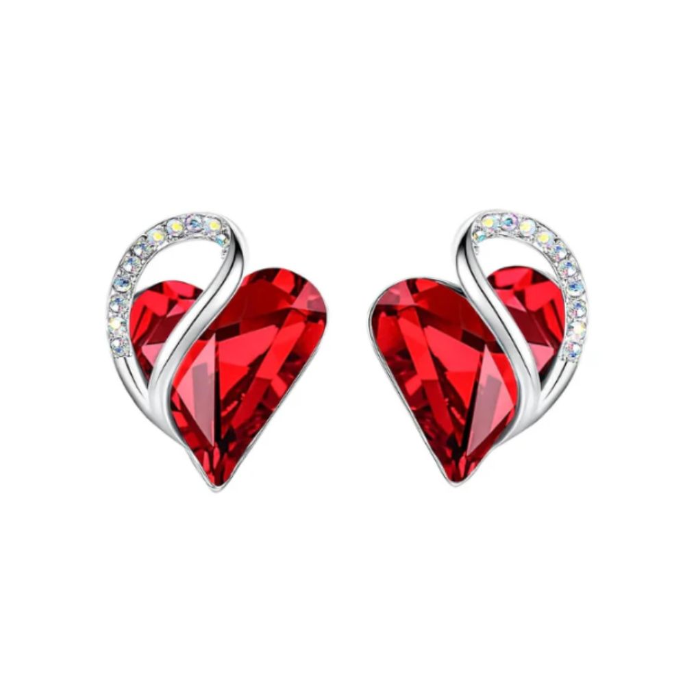 Ruby Monday Infinity Infinity Heart Ruby Earrings – Estelle Jewellery