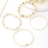 Pearl Stacking Bracelet Set of 4
