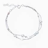 Star & Bead Silver Bracelet