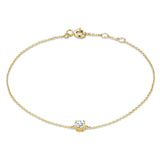 Stone Diamond Bracelet | White Gold