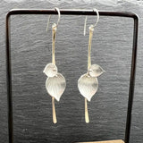 Silver Leaf Vintage Earrings