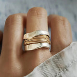 Silvergold Tether Ring