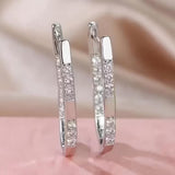 Sophisticated Earrings with Zirconia Stones
