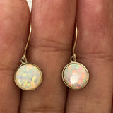 White Opal Vintage Earrings