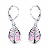 Silver Opal Tree Branch Earrings