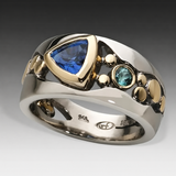 Vintage Blue Crystal Ring