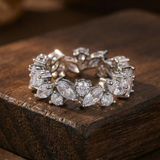 Vintage Marquise & Round Diamond Eternity Ring
